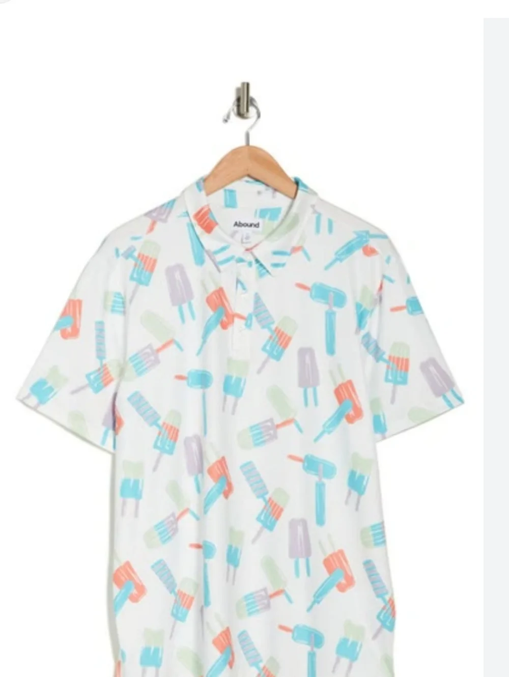 Abound Icy Pop Polo Golf Shirt Novelty Summer L